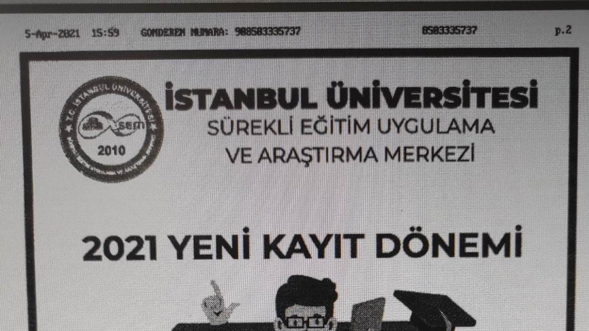 istanbul universitesi sem uzaktan sertifika programi nezahat kemal akinal ortaokulu